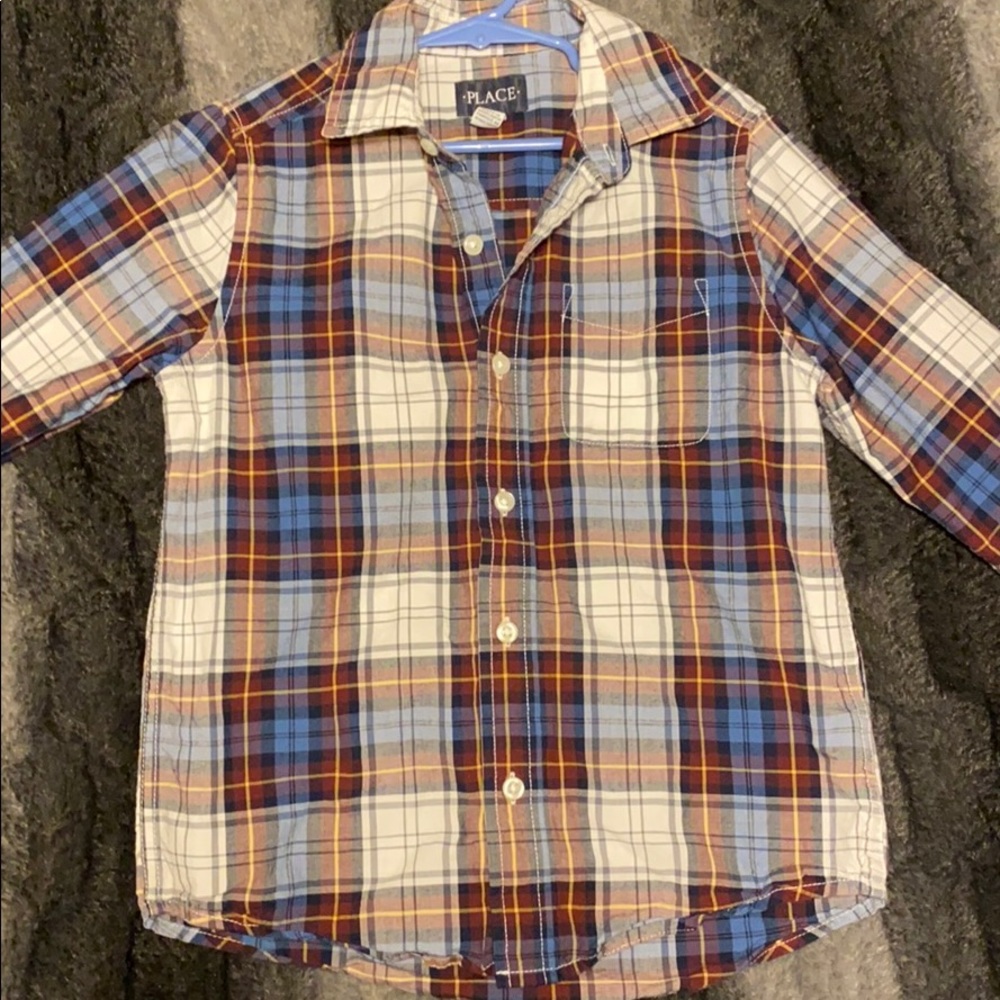 Boys 7/8 Plaid Long Sleeve